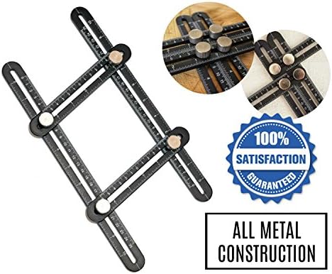 Multi Angle Finder - Template Tool - Aluminum - Measurement - Ruler for Contractors, Craftsmen, Handymen, Builders, Masons, Carpenters, DIY by Tall Pine