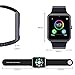 MSRMUS Smart Watch Compatible for Iphone 5s/6/6s/7/7s and Android 4.3 above, Anti Lost and Pedometer Fitness Tracker (Partial Functions) Black
