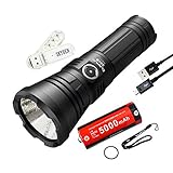 SKYBEN Klarus G20L 3000 Lumens CREE XHP70.2 P2 LED Dual-Switch USB Rechargeable Tactical Flashlight Ultra Bright Light with 1x26650 Battery, Lanyard, Holster, O-Ring USB Light