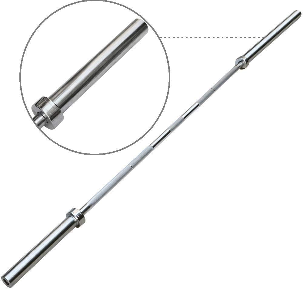 Yaheetech Olympic 7 feet Weight Bar with Two Collars Solid Iron Weighted Workout Bar Barbell Weight Straight Bar for Home Gym Exercises : Sports & Outdoors