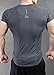 BROKIG Mens Gym Running Compression Top Bodybuilding Fitness Base Layers Short Sleeves T Shirts