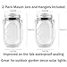 Solar Lights Outdoor,Glass Mason Jar Solar Lantern Torch Light for Patio Garden Party Table Decorations,Waterproof Landscape Pathway Lights -Dusk to Dawn Auto Light On/Off (2)