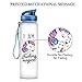 LEADO 32oz 1Liter Motivational Tracking Water Bottle with Time Marker - I Am Fucking Magical - Funny Unicorn Lover Birthday Gifts for Women Best Friend, Daughters, Mom, Girls - Drink More Water Daily