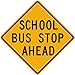 Street & Traffic Sign Wall Decals - School Bus Stop Ahead Word Sign - 12 inch Removable Graphic