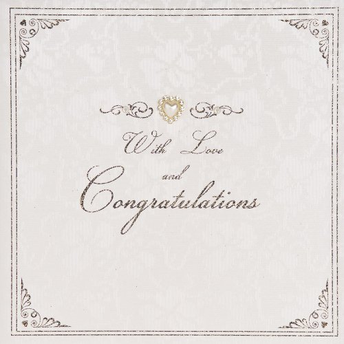 " WITH LOVE AND CONGRATULATIONS " HANDMADE GREETING CARD - ET78