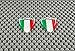 Italy (Italia) Mini Flag 3D Domed Decal Sticker (2pcs)