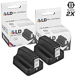 LD Remanufactured Ink Cartridge Replacement for HP 02 C8721WN (Black, 2-Pack)