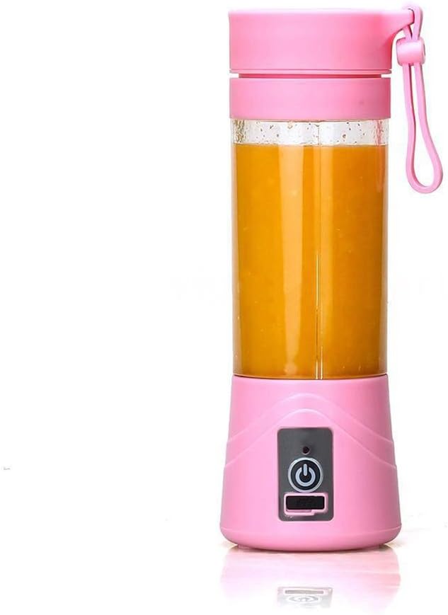 preliked 1Pc Portable 380ml Electric Juice Blender Citrus Juicer Bottle Mini Juicer Cup (Pink)