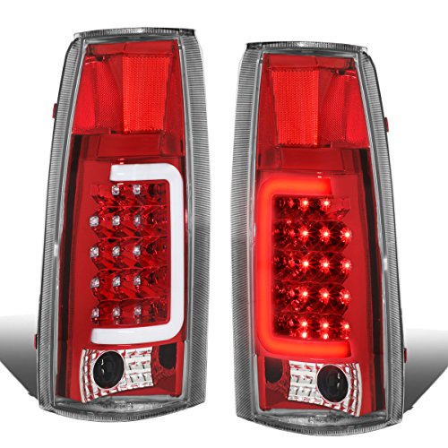 DNA Motoring TL-C10-LED-3D-CH-RD Tail Brake Lights, Driver and Passenger Side