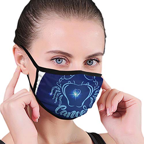 TRAVOTG Round Zodiac Sign Cancer Mouth Mask,Unisex Mask