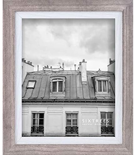Amazon.com: Sixtrees WD20780 Shelby Photo Frame, Grey White - 8 x