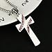 HZMAN Baseball Cross Pendant, I CAN DO ALL THINGS STRENGTH Bible Verse Stainless Steel Necklace (Silver)