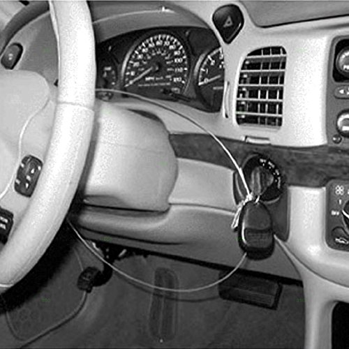 100 Pc Set Steering Wheel Key Cable Lock Kit 31" x 1/6 & 100 Aluminum Compression Sleeves Vehicle Security Anti-theft Dealership Auction - Thumbnail 3