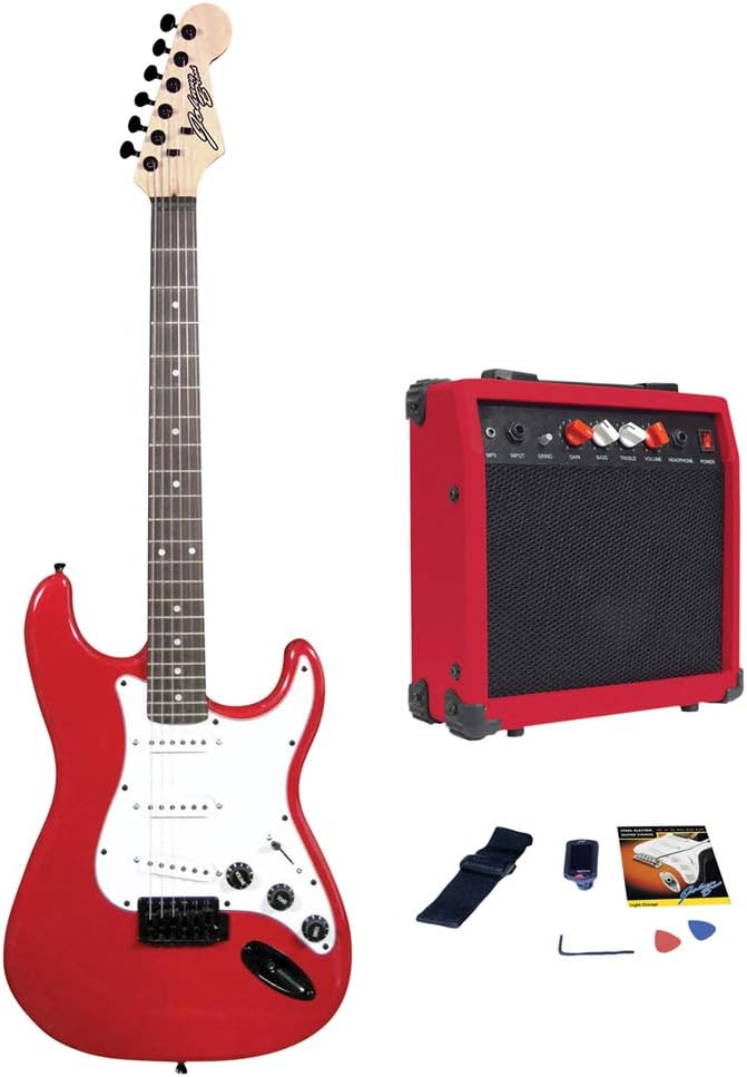 Johnny Brook JB404 Standard Guitar Kit with Coded Combo Amplifier Red 20W