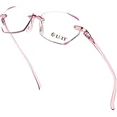 LUFF Rimless Reading Glasses for Women Blue Light Blocking,Stylish Lightweight Frameless Computer Readers Anti Eyestrain