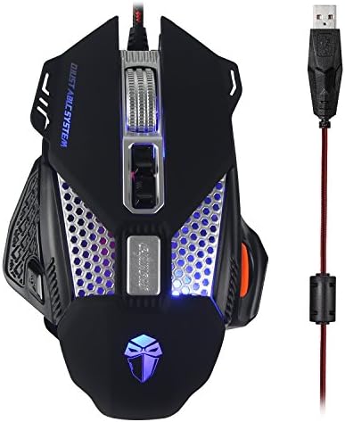 LUOM 730 Gaming Mouse 3200 DPI Wired Programmable 7 Buttons Optical Mice with Colorful Breathing LED