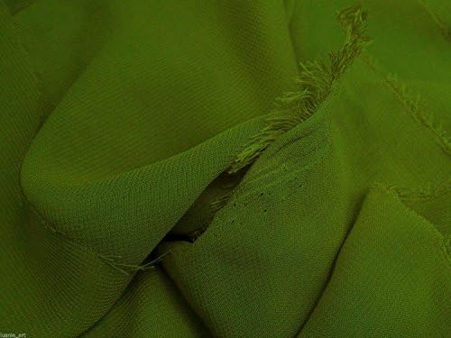 58" w Olive Smooth Chiffon Fabric 100% Polyester Light Weight - 50 Yards