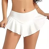Women's High Waist Ruffle Yoga Gym Shorts Sexy Hot