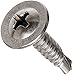 18-8 Stainless Steel Self-Drilling Screw, Plain Finish, Modified Truss Head, Phillips Drive, #2 Drill Point, #8-18 Thread Size, 3/4