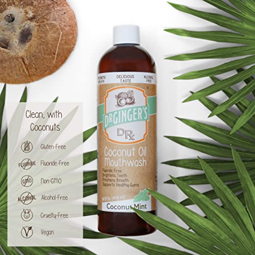 Dr. Ginger's Coconut Oil Pulling Mouthwash, AllNatural Oil Pulling