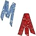 OccuNomix MiraCool Cooling Bandanas. Pack of 4 Bandanas 2 Cowboy Red, 2 Cowboy Blue - Reusable
