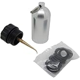 Scuba Choice Mini Dive Tank Key Ring - Silver | 10 O-Rings &amp; Brass Pick - Compact Regulator Repair Kit, Leak Prevention Tool - Essential Diving Gear Accessory