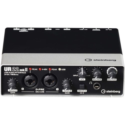 Steinberg UR22mkII USB 2.0 Audio Interface with Dual Microphone Preamps with R100 Stereo Headphones (Black) - Thumbnail 2