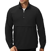EDITCOZY Men's Lightweight Quarter Zip Pullover Casual Windbreaker for Running Golf Jackets with 3 Pockets