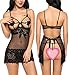 ADOME Women Lace Lingerie Dress Strap Chemise Babydoll Nightwear
