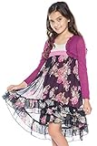 Truly Me, Big Girls Tween Floral Chiffon Back Long Sleeve Dress , 2T-6X & 7-16