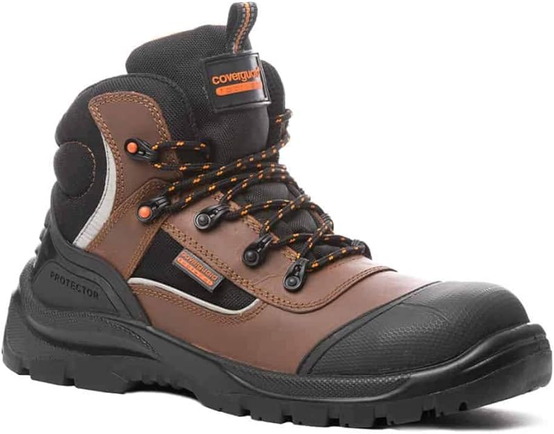 Coverguard Granite S3 SRC Safety Shoes 100 Metal Free Brown Size 13