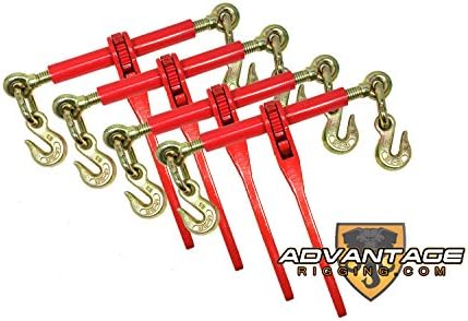 4 Ratchet Binders 5/16" - 3/8" - Boomer Chain Equipment Tiedown Hauling