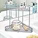 iDesign 9750 Vienna 2-Tier Corner Shelf for Cosmetics and Toiletry Storage, Bathroom, Countertop, Desk, and Vanity, Set of 1