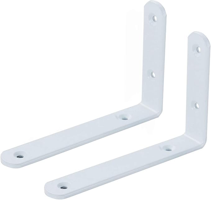 2Pcs Heavy Duty L Right Angle Shelf Brackets Floating