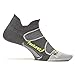 Feetures! Men's Elite Ultra Light No Show Tab, Graphite + Reflector, Small