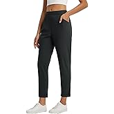 baleaf Womens Travel Pants with Zipper Pockets Stretchy Work Pants Business Casual Slacks Golf Pants Dressy with Pockets