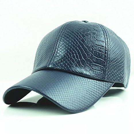 faux leather cap