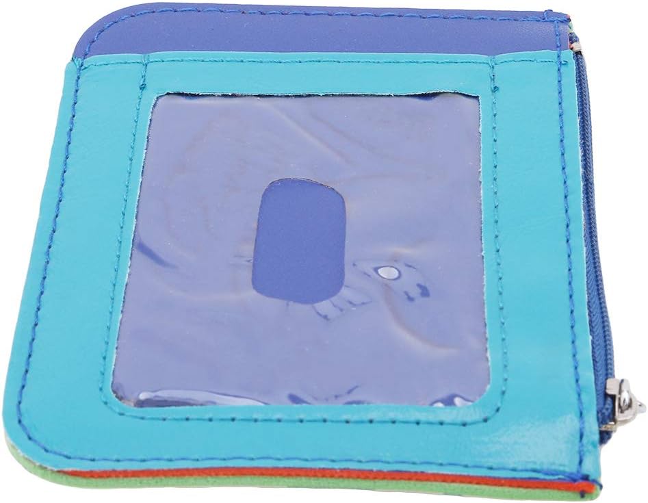 Hengxing Keychain Wallet ID Card Holder Case For Credit Cards Business Cards Coin Purse With Key Ring For Women,Pink navy blue
