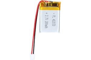 AKZYTUE 3.7V 180mAh 402030 Lipo Battery Rechargeable Lithium Polymer ion Battery Pack with PH2.0mm JST Connector