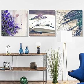 wall26 3 Panel Canvas Wall Art Romantic Lavender...