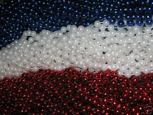 Red, White, and Blue Bead Necklaces