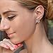EVER FAITH 925 Sterling Silver Elegant Cubic Zirconia Lucky Horseshoe Stud Earrings for Women