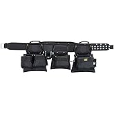 CLC Custom Leathercraft 5605 Professional Carpenters Combo Tool Belt, Black, 18 Pocket