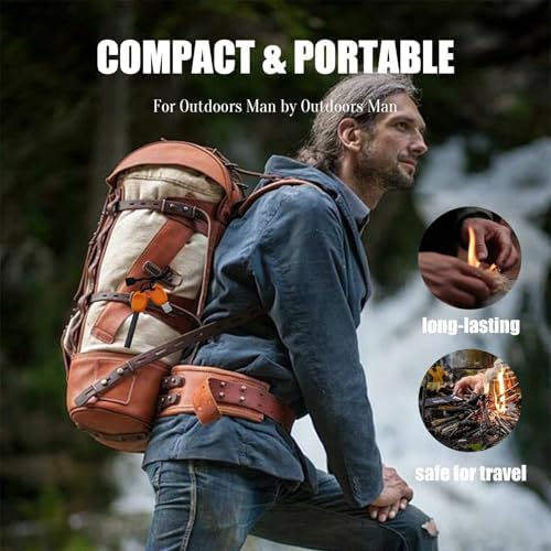 Lot de 2 allume-feux avec pierre à feu et acier - Outil de survie d'urgence pour voyage, camping, randonnée
