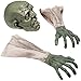 PREXTEX Halloween Zombie Face & Arms Lawn Stakes Groundbreaker Decoration - The Best Outdoor Graveyard Decoration for Halloween