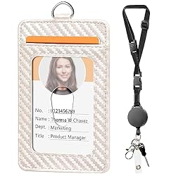 Leather Badge Holder and Adjustable Retractable