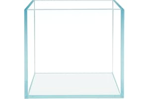 HIRO Aquatics Cube Rimless Frameless Extra Clear All Glass Aquarium, Low Iron Glass Tank, 5mm Glass, White Leveling Mat Included, w/Lids Options