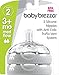 Baby Brezza Baby Bottle Replacement Parts - 2 Pack of BPA Free Replacement Tops - Medium Flow Nipple - Grey