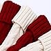 LimBridge Christmas Stockings, 4 Pack 18 inches Large Size Cable Knit Knitted Xmas Rustic Personalized Stocking Decorations for Family Holiday Season Decor, Cream or Burgundy