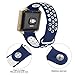 Fitbit Blaze Sport Band with Frame, Alritz Soft Silicone Replacement Strap Breathable Wristband for Fitbit Blaze Watch Fitness Watch, Large, Midnight Blue/White